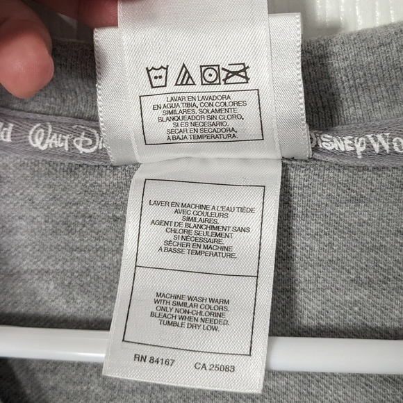 Retro Walt Disney World‎ Embroidered Logo Grey Knit Polo Top Size Men's XL - Picture 7 of 7